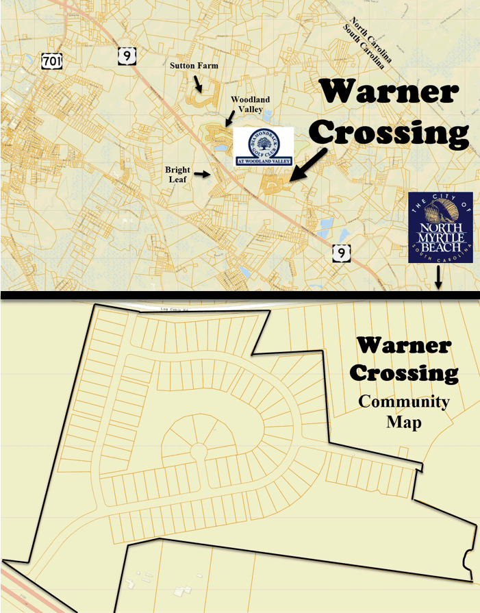 New home community of Warner Crossing in Loris, SC