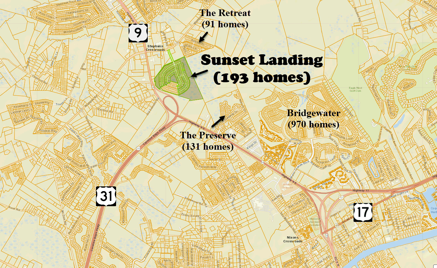 Sunset Landing new home community in Little River