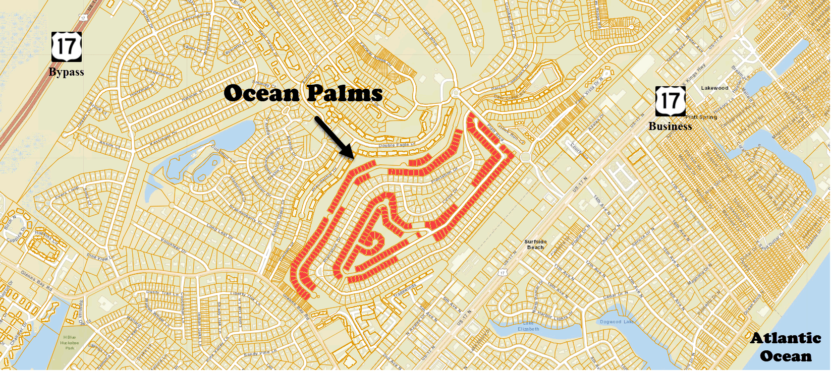 Ocean Palms new home community in Surfside