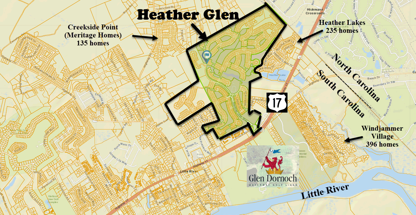 Heather Glen new home community in Little River