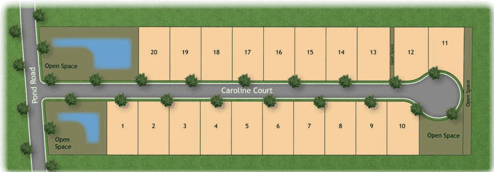 Caroline Court new home community in Murrells Inlet by Port City Homes