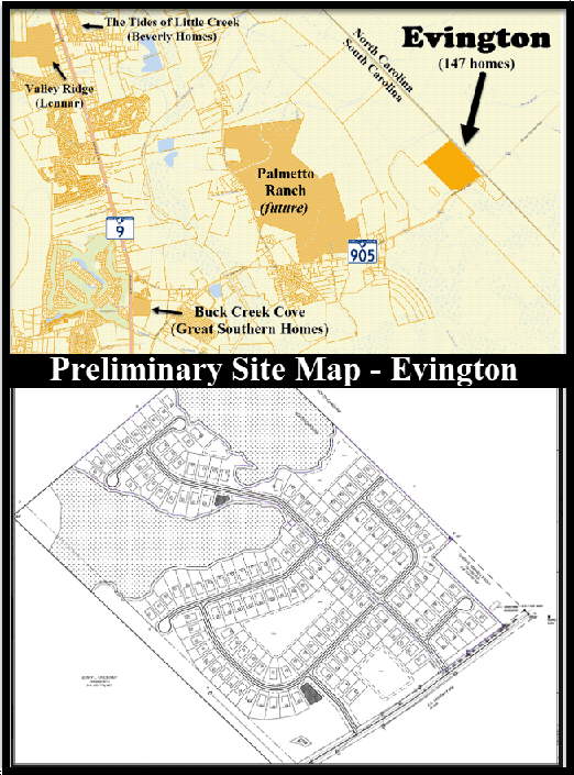 New home community of Evington Place in Longs, SC by D. R. Horton
