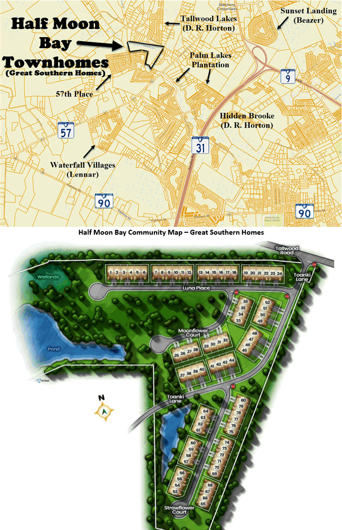 Townhomes in Half Moon Bay in Longs, SC by Great Southern Homes