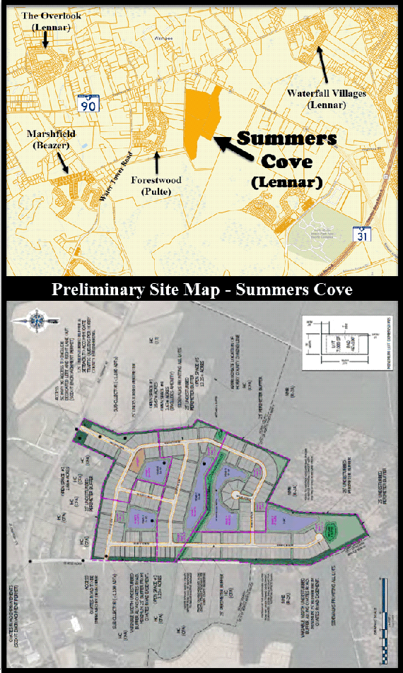 New home community of Summers Cove by Lennar