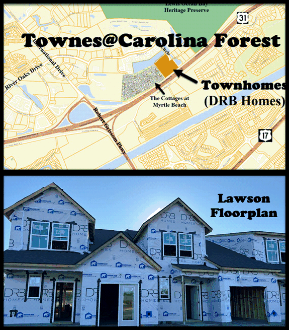 Lawson Floorplan at the Townes at Carolina Forest by DRB Homes