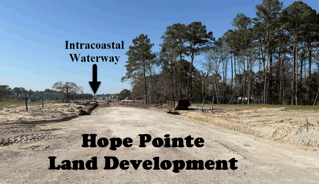 Land development in Hope Pointe in Nortth Myrtle Beach