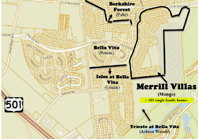 Merrill Villas new home community in Carolina forest by Mungo Homes