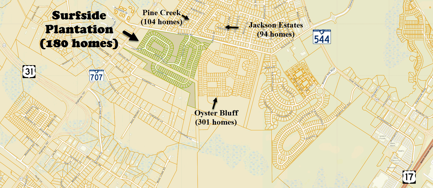  New home community of Surfside Plantation in Myrtle Beach