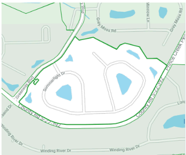 Palm Bay Community Map in Murrells Inlet by Port City Homes