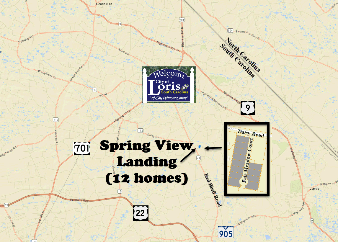 Spring View Landing new home community in Loris