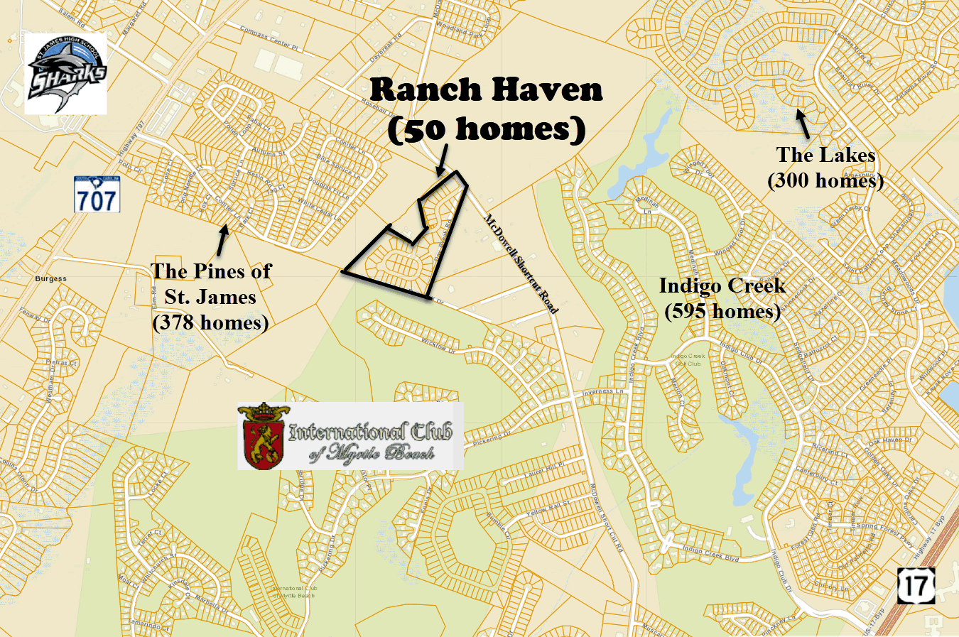 New home community of Ranch Haven in Murrells Inlet