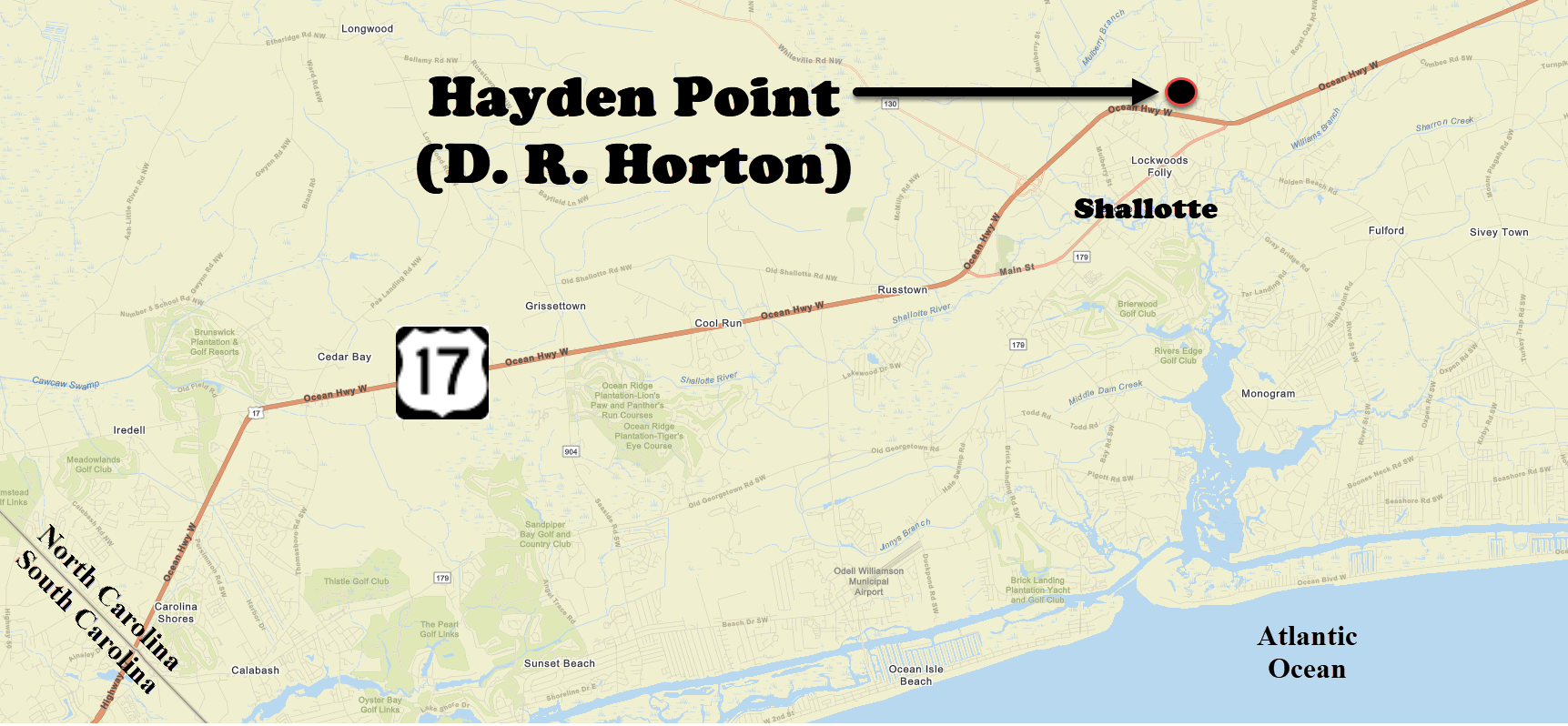 Hayden Point in Shallotte by D. R. Horton