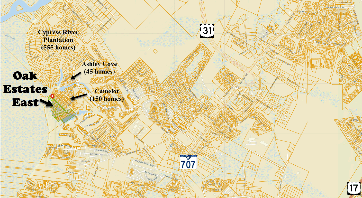 Oak Estates East new hime community in Socastee