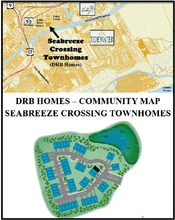 Seabreeze Crossing Townhomes in Little River by DRB Homes