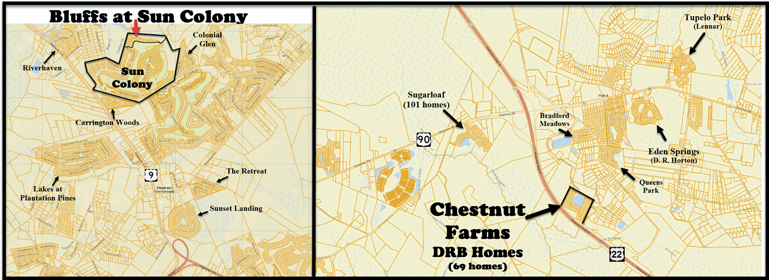 DRB Homes building in the Myrtle Beach area